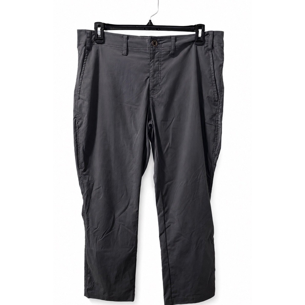 ExOfficio Pants Gray Nylon Straight Leg Hiking Outdoor 38x30